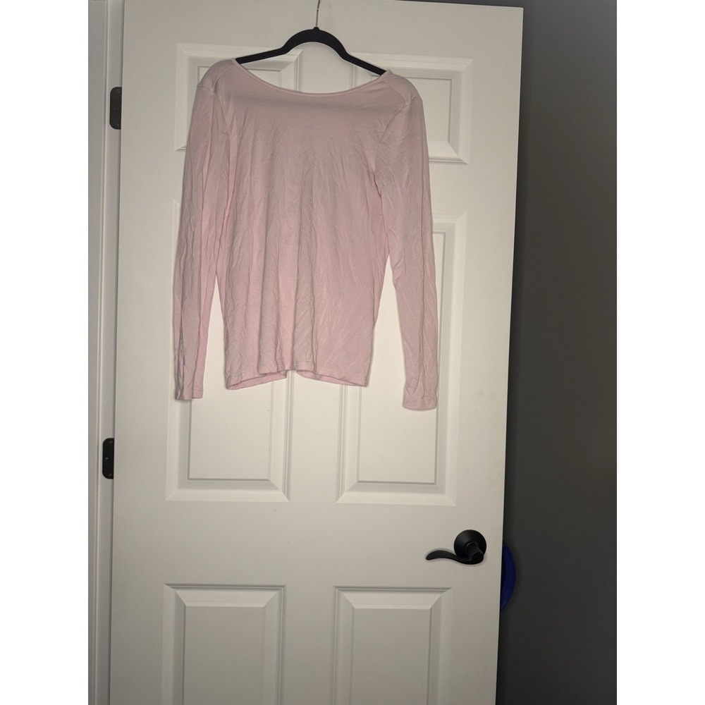 Athleta Long Sleeve Twist Back Top Small Pink - Picture 1 of 2